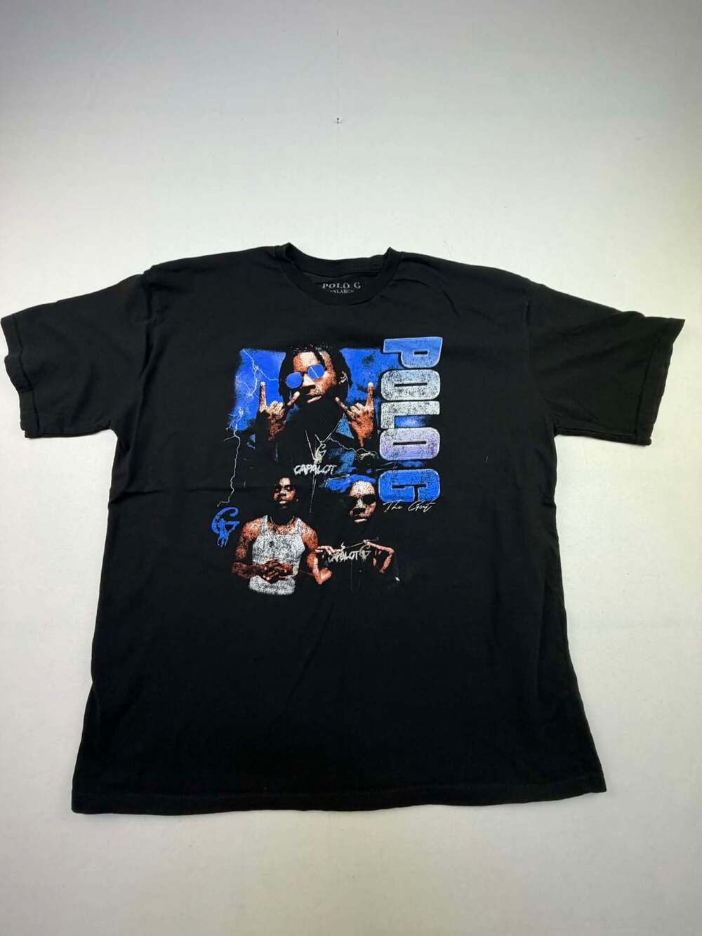 Polo G The Goat Capalot Graphic Rap Tee Black XXL
